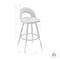Armen Living Lottech Swivel Bar Stool in Brushed Stainless Steel with Black Faux Leather 840254335400 - alternate 4